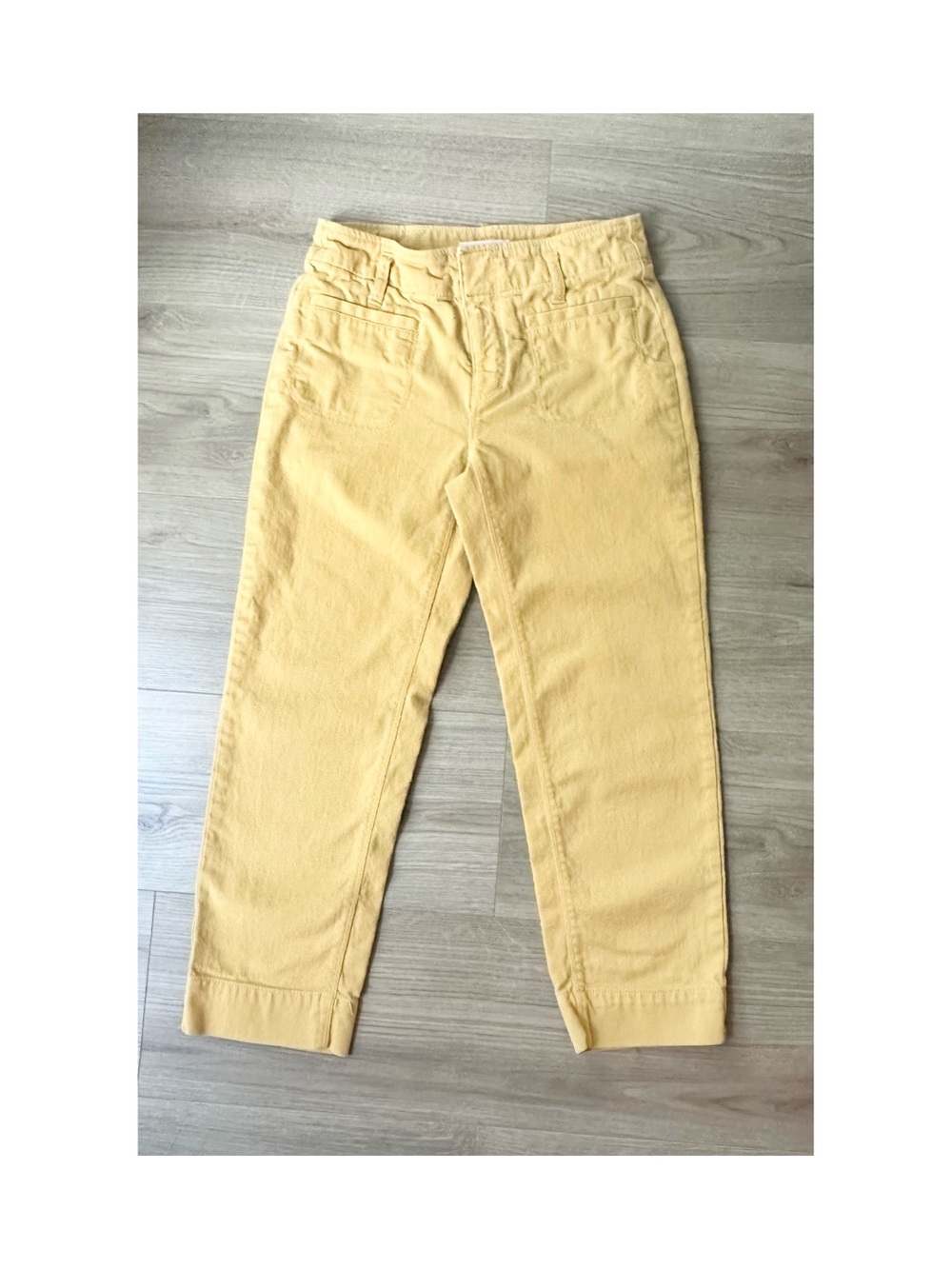 LOFT Yellow Cropped Pants